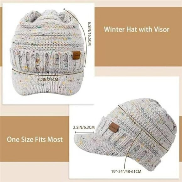 Winter Hats for Women - Thick Warm Stylish Knit Beanie Hat Soft Stretch Cute - Picture 3 of 8